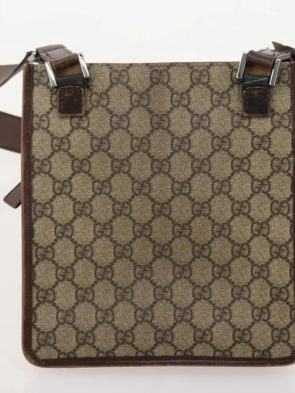 GUCCI GG Canvas Shoulder Bag 4 Set Black Beige Auth 178854